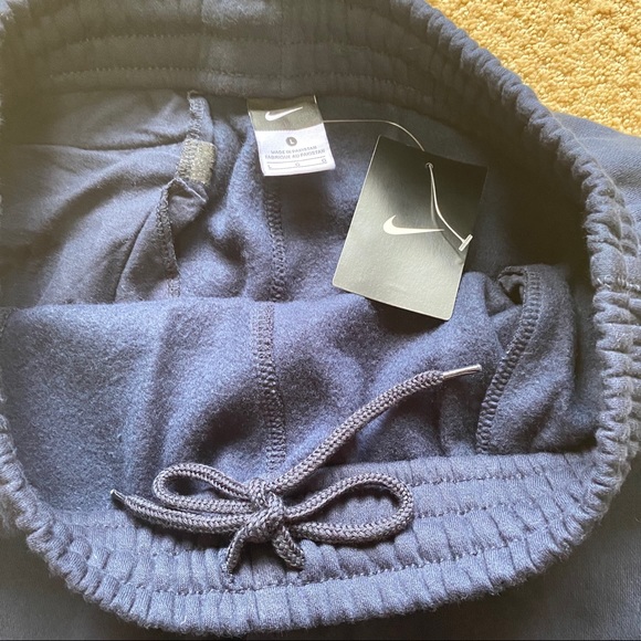 NWT Men’s Nike Fleece Sweatpants Navy Blue - Picture 5 of 8